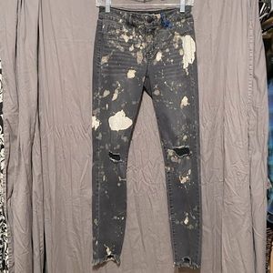 Refuge custom acid-washed & distressed skinny jeans